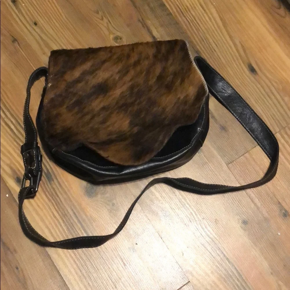 Anthro Calf Hair Cavalino Rioja Saddle Bag
